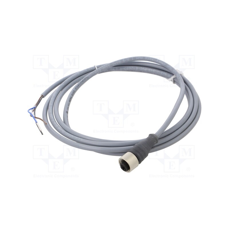 1 pcs x TELEMECANIQUE SENSORS - XZCPV1141L2 - Connection lead, M12, PIN: 4, straight, 2m, plug, 250VAC, 3A, 300VDC