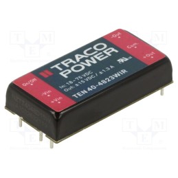 1 pcs x TRACO POWER - TEN 40-4823WIR - Converter: DC/DC, 40W, Uin: 18÷75V, Uout: 15VDC, Uout2: -15VDC, 2'x1'
