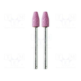 1 set x PG MINI - M.2190 - Grindingstone, Ø: 6mm, Ø: 3mm, Tip mat: aluminium oxide, 2pcs.