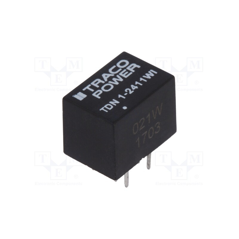 1 pcs x TRACO POWER - TDN 1-2411WI - Converter: DC/DC, 1W, Uin: 9÷36V, Uout: 5VDC, Iout: 200mA, DIP, 100kHz