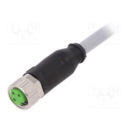 1 pcs x MURR ELEKTRONIK - 7000-08041-2100500 - Connection lead, M8, PIN: 3, straight, 5m, plug, 50VAC, 4A, -30÷80°C