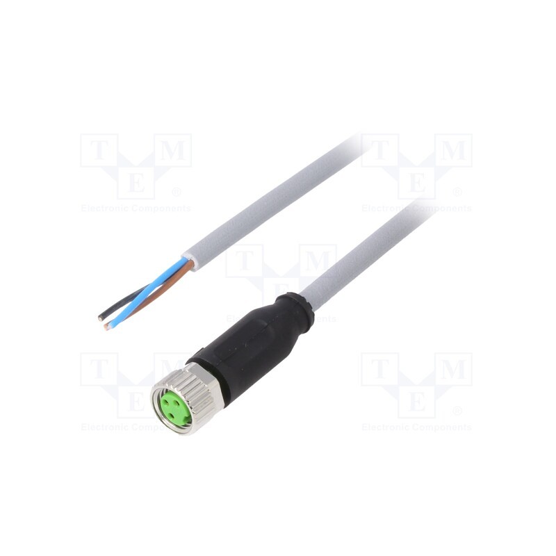 1 pcs x MURR ELEKTRONIK - 7000-08041-2300500 - Connection lead, M8, PIN: 3, straight, 5m, plug, 50VAC, 4A, -40÷80°C