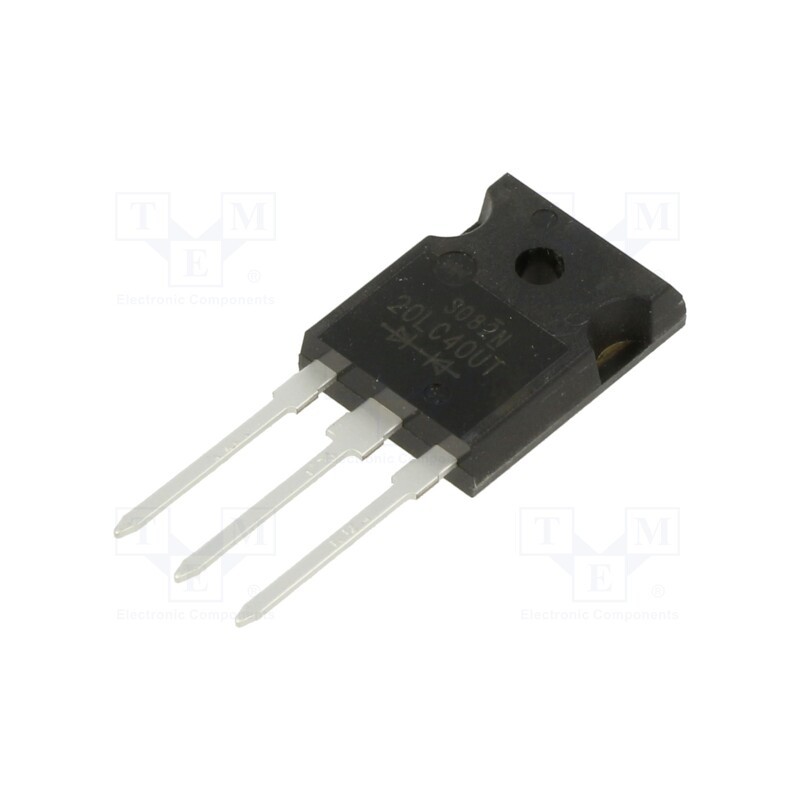 1 pcs x SHINDENGEN - S20LC40UT-5000 - Diode: rectifying, THT, 400V, 20A, Ifsm: 130A, MTO3PT, Ufmax: 1.25V