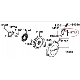 Kymco mxu 250 300 recoil starter