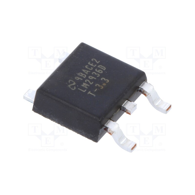 1 pcs x TEXAS INSTRUMENTS - LM2936DT-3.3/NOPB - IC: voltage regulator, LDO,fixed, 3.3V, 0.05A, TO252-3, SMD,