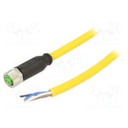 1 pcs x MURR ELEKTRONIK - 7000-08061-0110500 - Connection lead, M8, PIN: 4, straight, 5m, plug, 50VAC, 4A, -30÷80°C
