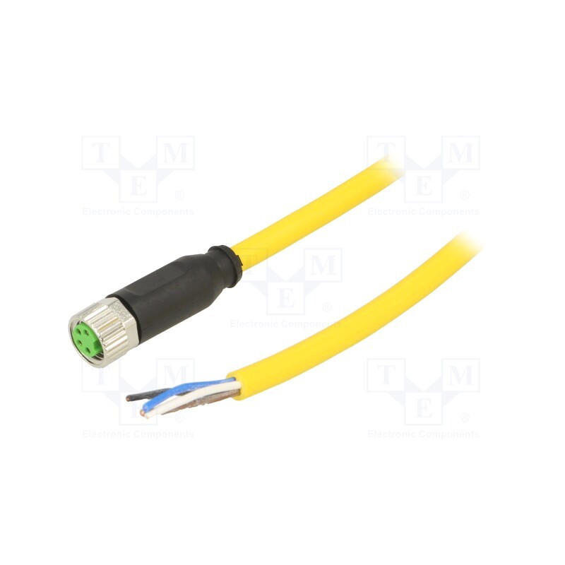 1 pcs x MURR ELEKTRONIK - 7000-08061-0110500 - Connection lead, M8, PIN: 4, straight, 5m, plug, 50VAC, 4A, -30÷80°C