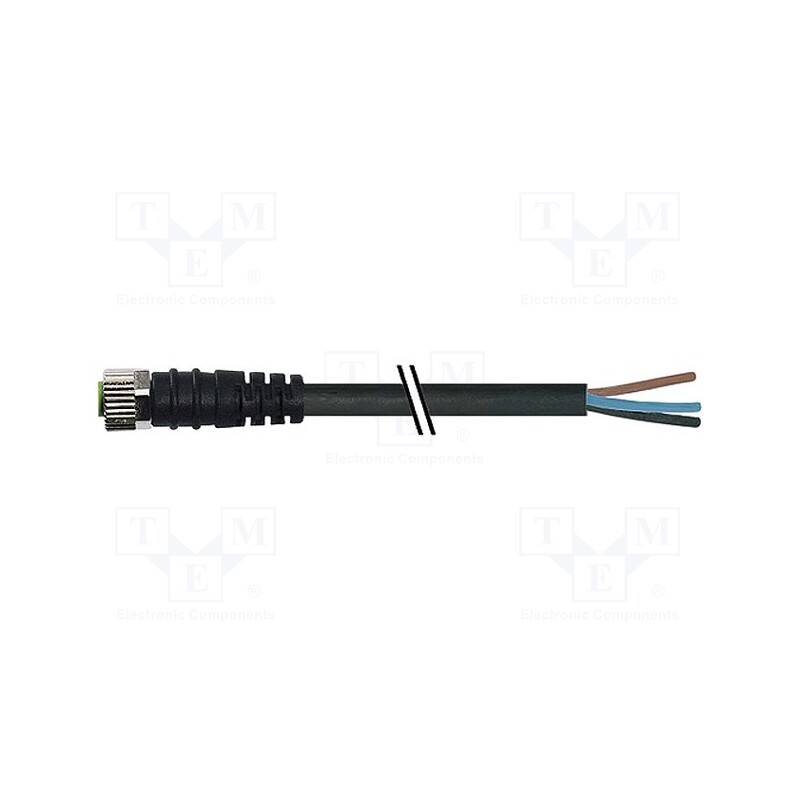 1 pcs x MURR ELEKTRONIK - 7000-08061-6110300 - Connection lead, M8, PIN: 4, straight, 3m, plug, 30VAC, 4A, -20÷85°C