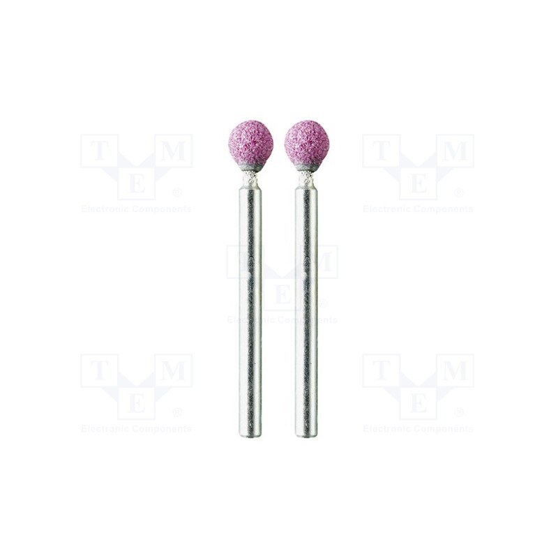 1 set x PG MINI - M.2160 - Grindingstone, Ø: 6mm, Ø: 3mm, Tip mat: aluminium oxide, 2pcs.