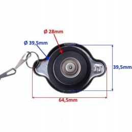 Radiator cap, silver, liquid-cooled ATV quad