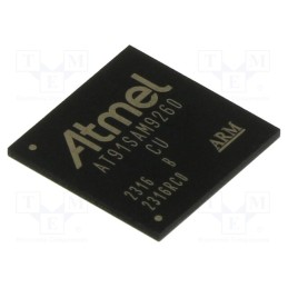 1 pcs x MICROCHIP TECHNOLOGY - AT91SAM9260B-CU - IC: ARM microprocessor, ARM926, 1.65÷1.95VDC, SMD, LFBGA217, PWM: 6