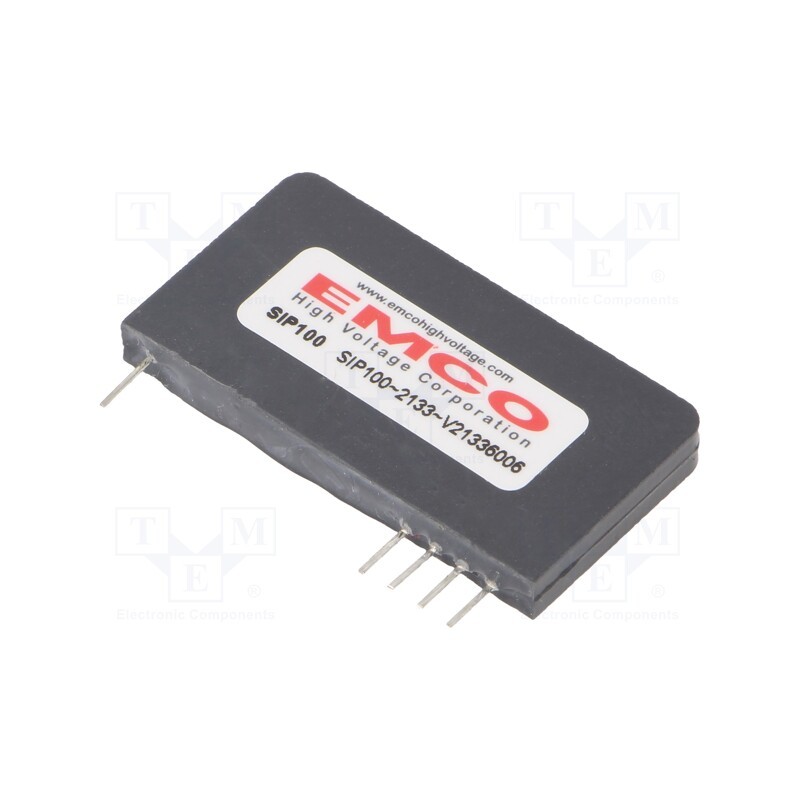 1 pcs x XP POWER - SIP100 - Converter: DC/DC, Uin: 4÷6.7V, Uout: 25÷100VDC, Iout: 10mA, THT, SIP