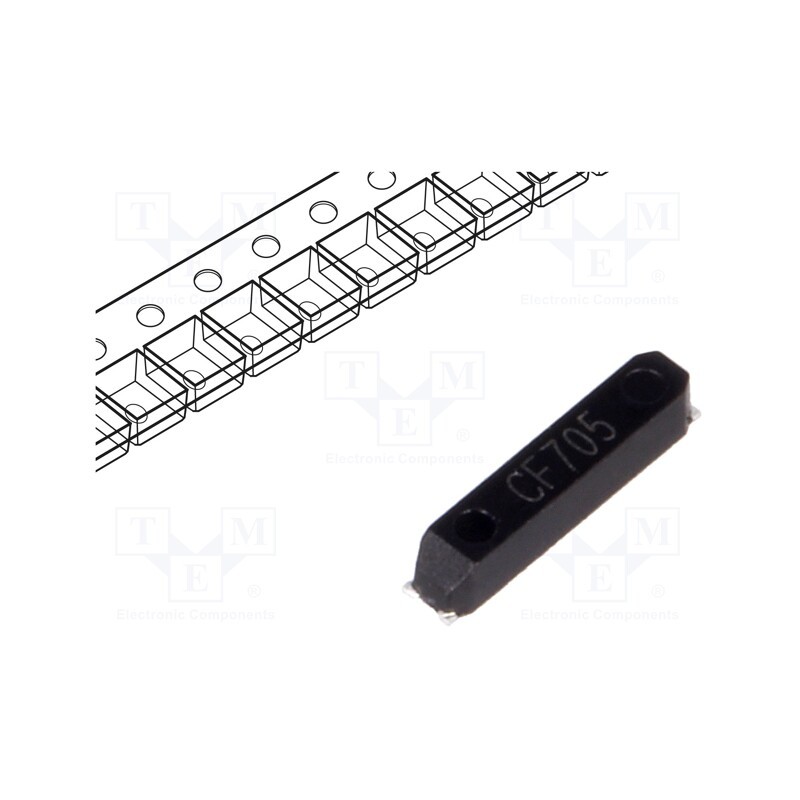 2 pcs x SR PASSIVES - 32.768K-6914SMD-SR - Resonator: quartz, 32.768kHz, ±20ppm, 12.5pF, SMD, Pitch: 5.1mm