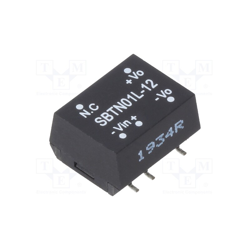 1 pcs x MEAN WELL - SBTN01L-12 - Converter: DC/DC, 1W, Uin: 4.5÷5.5V, Uout: 12VDC, Iout: 8.4÷84mA, SMD