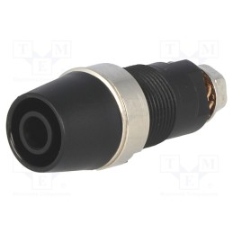 1 pcs x SCHu00dcTZINGER - SAB 6922 NI / SW - Socket, 4mm banana, 32A, 1kV, black, nickel plated, screw, 38.7mm