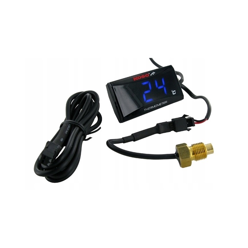 Electronic thermometer, blue display with sensor