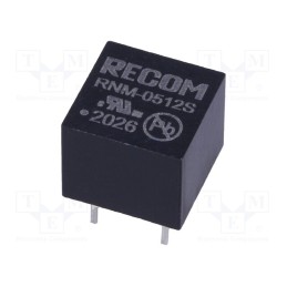 1 pcs x RECOM - RNM-0512S - Converter: DC/DC, 1W, Uin: 4.5÷5.5V, Uout: 12VDC, Iout: 83mA, DIP6