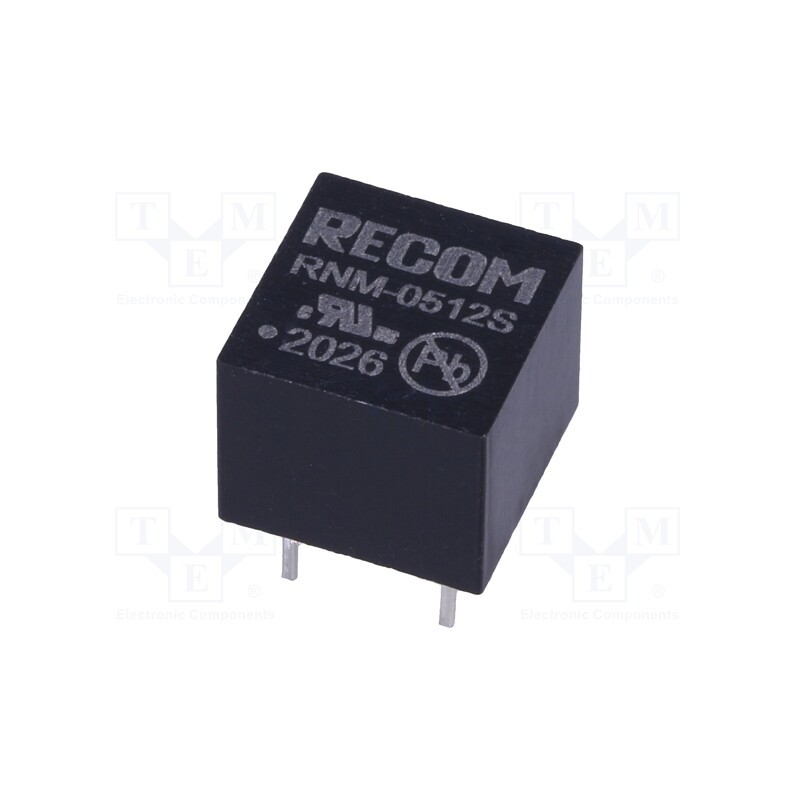1 pcs x RECOM - RNM-0512S - Converter: DC/DC, 1W, Uin: 4.5÷5.5V, Uout: 12VDC, Iout: 83mA, DIP6