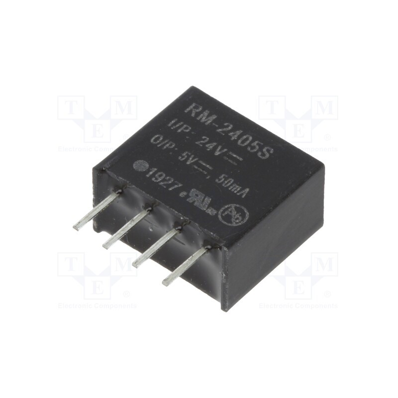 1 pcs x RECOM - RM-2405S - Converter: DC/DC, 0.25W, Uin: 21.6÷26.4V, Uout: 5VDC, Iout: 50mA
