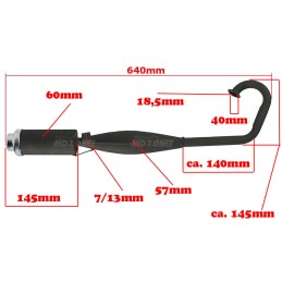 Exhaust muffler atv quad pocket dirt bike mini cross