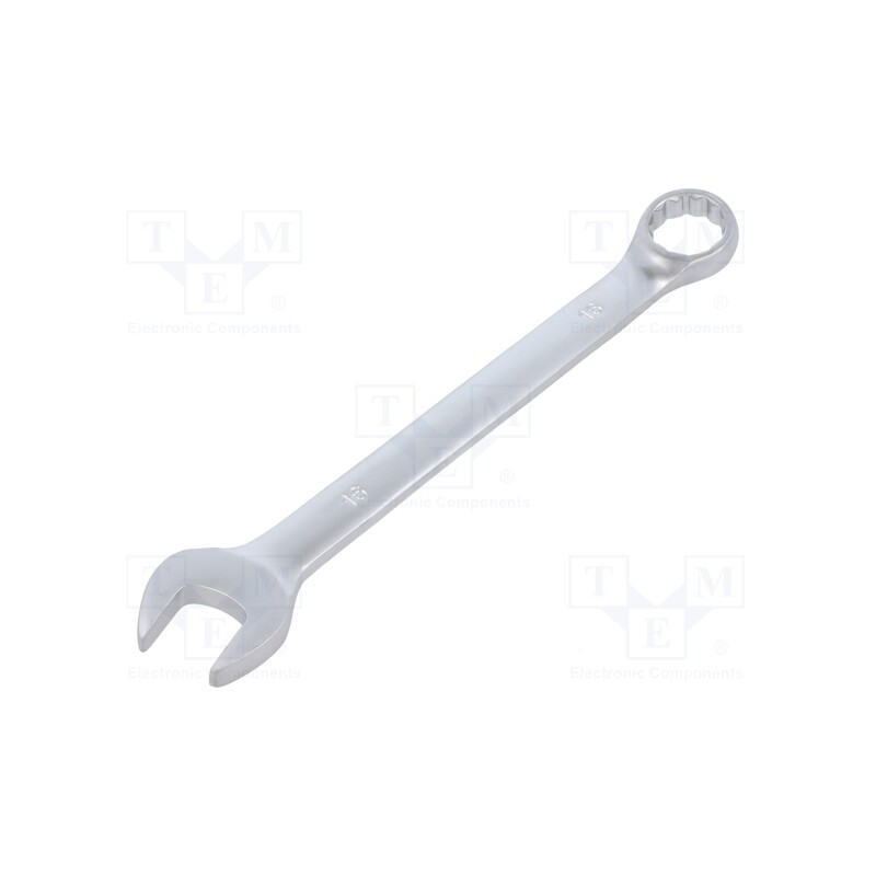 1 pcs x PG TOOLS - PGT108 - Wrench, combination spanner, 16mm, Chrom-vanadium steel, satin