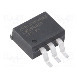 1 pcs x TEXAS INSTRUMENTS - LM2940CS-15/NOPB - IC: voltage regulator, LDO,fixed, 15V, 1A, TO263-3, SMD, , Ch: 1