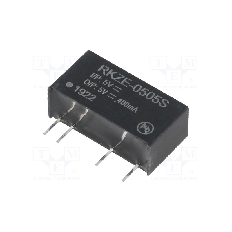 1 pcs x RECOM - RKZE-0505S - Converter: DC/DC, 2W, Uin: 4.5÷5.5V, Uout: 5VDC, Iout: 400mA, SIP7