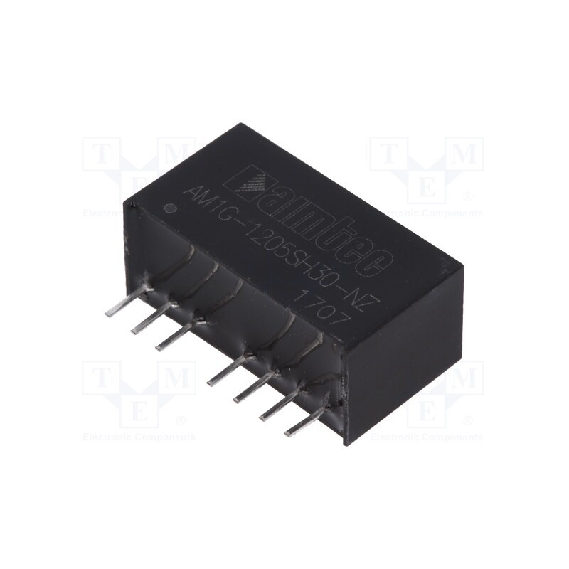 1 pcs x AIMTEC - AM1G-1205SH30-NZ - Converter: DC/DC, 1W, Uin: 9÷18V, Uout: 5VDC, Iout: 200mA, SIP8, THT