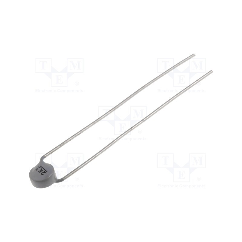2 pcs x EPCOS - B57164K0222K000 - NTC thermistor, 2.2kΩ, THT, -55÷125°C, 450mW