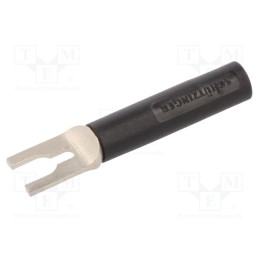1 pcs x SCHu00dcTZINGER - LB 4-KS NI / 9 / SW - Plug, fork terminals, 20A, black, Overall len: 37mm, Ømax: 4.2mm