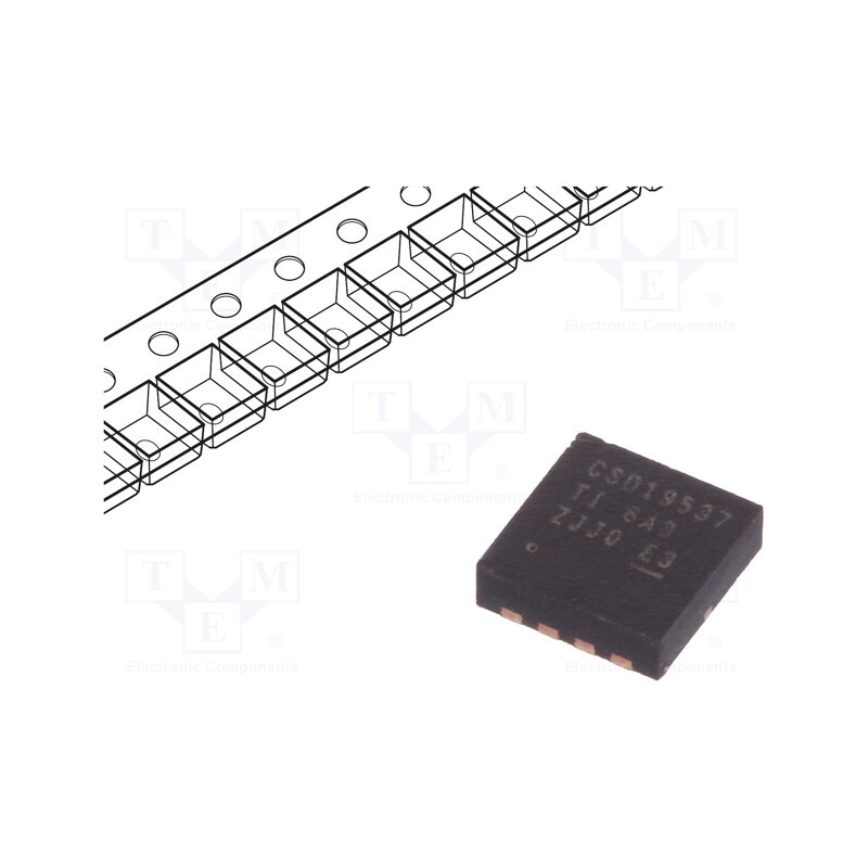 1 pcs x TEXAS INSTRUMENTS - CSD19537Q3T - Transistor: N-MOSFET, unipolar, 100V, 50A, 83W, VSON-CLIP8