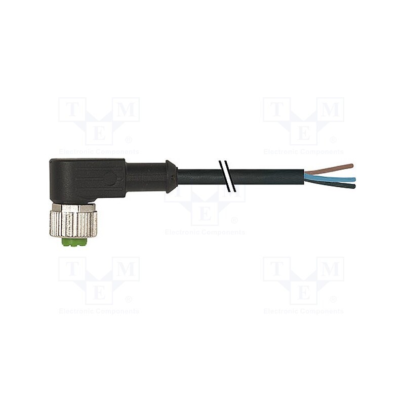 1 pcs x MURR ELEKTRONIK - 7000-12321-6330500 - Connection lead, M12, PIN: 3, angled, 5m, plug, 250VAC, 4A, -20÷85°C