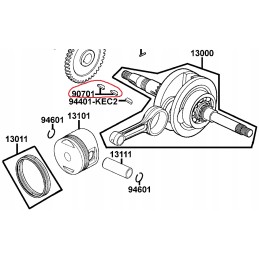 Kymco MXU MXer 150 shaft wedge