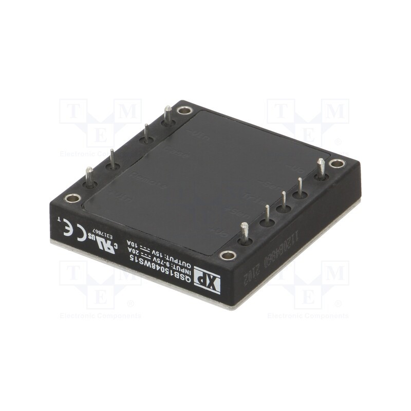 1 pcs x XP POWER - QSB15048WS15 - Converter: DC/DC, 150W, Uin: 18÷75V, Uout: 15VDC, Iout: 10A, 200kHz