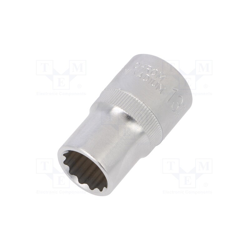 1 pcs x C.K - T4690M 13 - Socket, 12-angles,socket spanner, 1/2', Chrom-vanadium steel