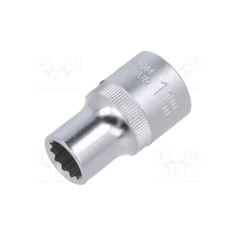 1 pcs x C.K - T4690M 11 - Socket, 12-angles,socket spanner, 1/2', Chrom-vanadium steel