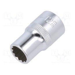 1 pcs x C.K - T4690M 12 - Socket, 12-angles,socket spanner, 1/2', Chrom-vanadium steel