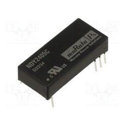 1 pcs x Murata Power Solutions - NDY2405C - Converter: DC/DC, 3W, Uin: 18÷36V, Uout: 5VDC, Iout: 600mA, DIP, THT