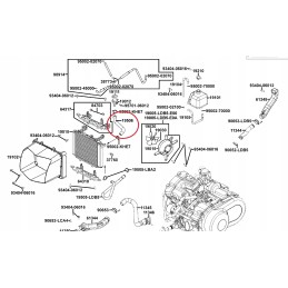 Kymco mxu 500 550 radiator hose pipe