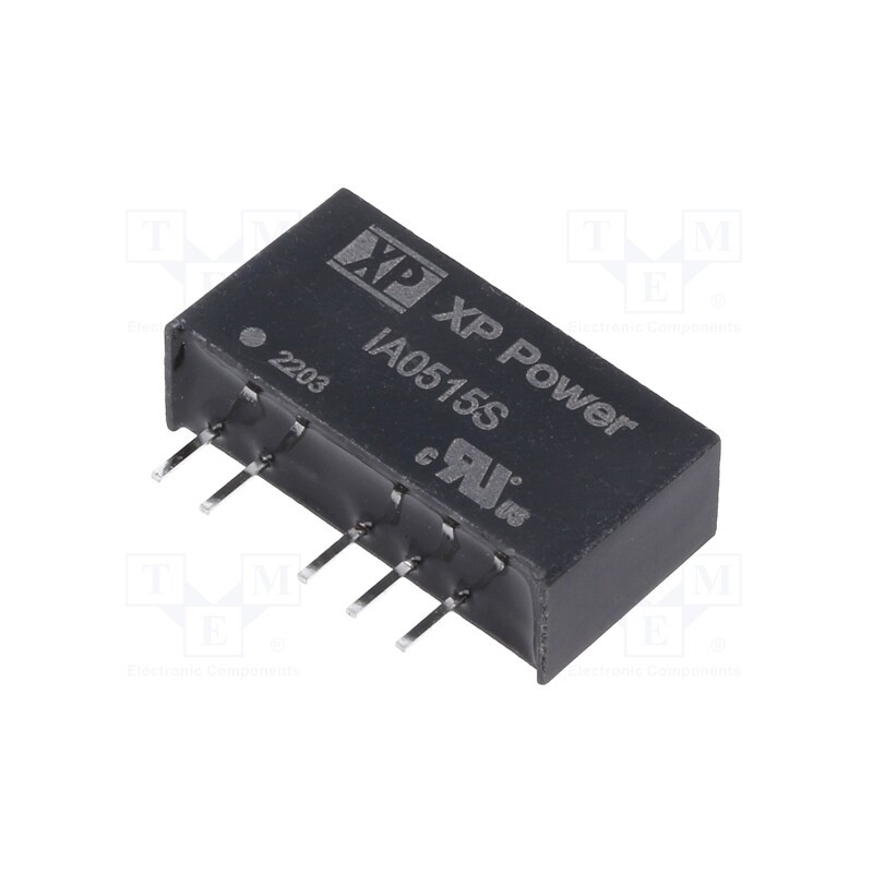 1 pcs x XP POWER - IA0515S - Converter: DC/DC, 1W, Uin: 5V, Uout: 15VDC, Uout2: -15VDC, Iout: 33mA