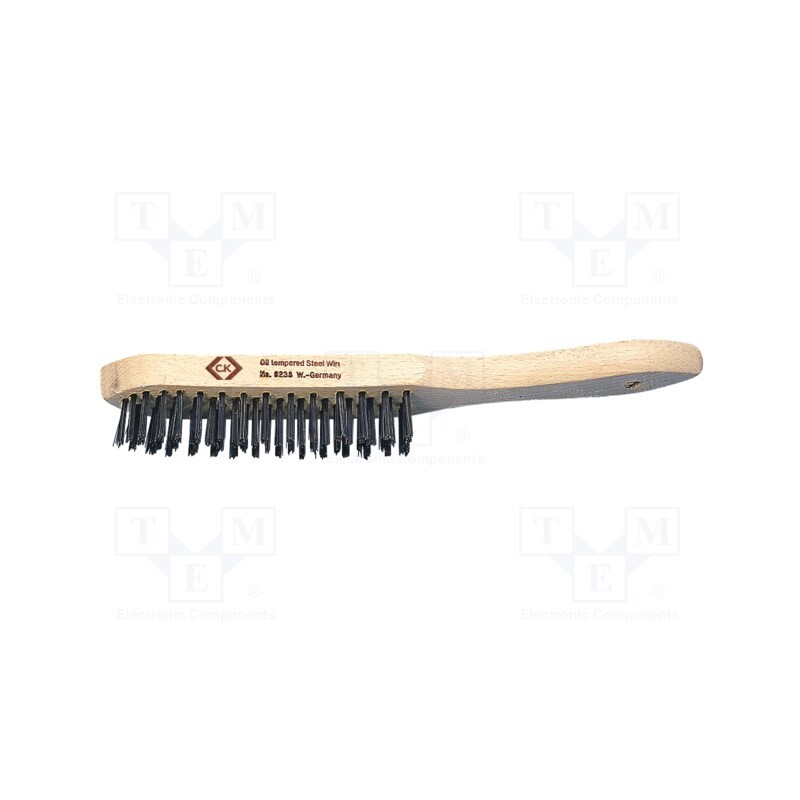 1 pcs x C.K - T6238 4 - Brush, wire, wood, Number of rows: 4
