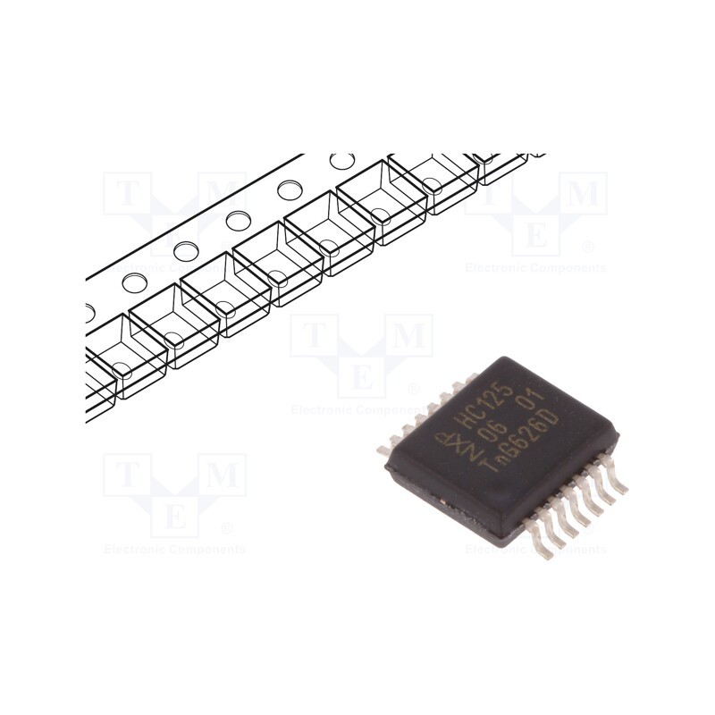 3 pcs x NEXPERIA - 74HC125DB,112 - IC: digital, buffer,non-inverting,line driver, Ch: 4, CMOS, SMD