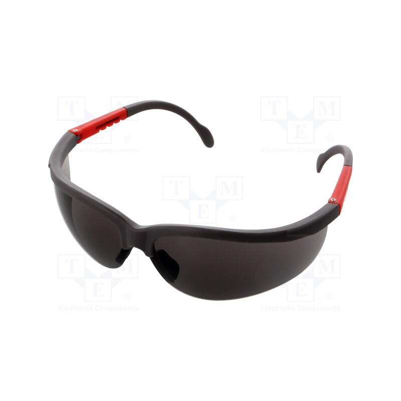 1 pcs x LAHTI PRO - 46035 - Safety spectacles, Lens: gray, Features: regulated