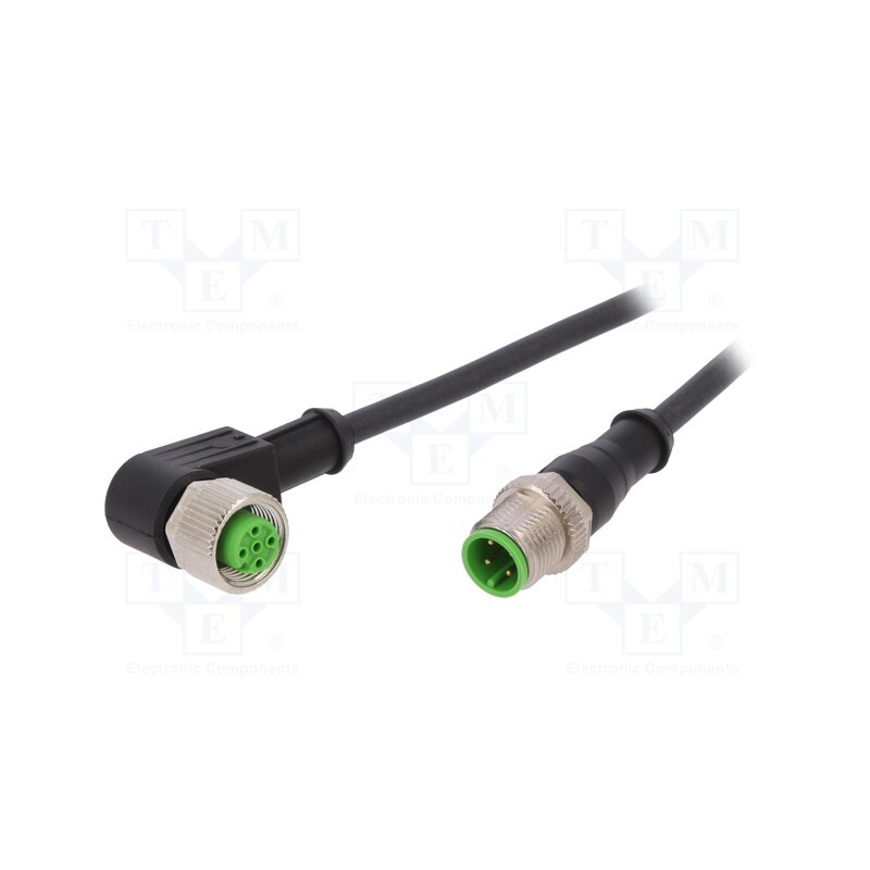 1 pcs x MURR ELEKTRONIK - 7000-40121-6340200 - Connection lead, M12, PIN: 4, 2m, 250VAC, 4A, -40÷80°C, PUR, IP67