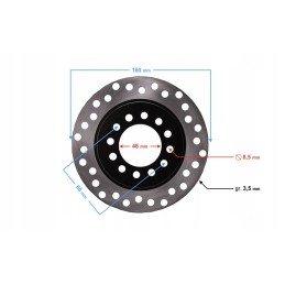 Rear brake disc for ATV Quad 125