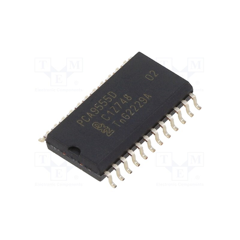 1 pcs x NXP - PCA9555D,112 - IC: interface, I/O expander, 2.3÷5.5VDC, I2C,SMBus, SMD, SO24,