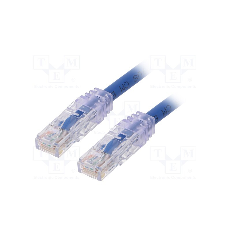 1 pcs x PANDUIT - UTP6AX1MBU - Patch cord, TX6A™ 10Gig,U/UTP, 6a, solid, Cu, PVC, blue, 1m, 24AWG