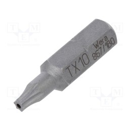 1 pcs x WERA - 5066500001 - Screwdriver bit, Torx® with protection, T10H, Overall len: 25mm