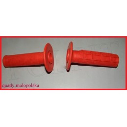 Right left ATV steering wheel grip rubber, red set
