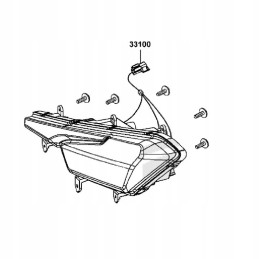 Kymco MXU 700 33100 Aga8 E00 Headlamp